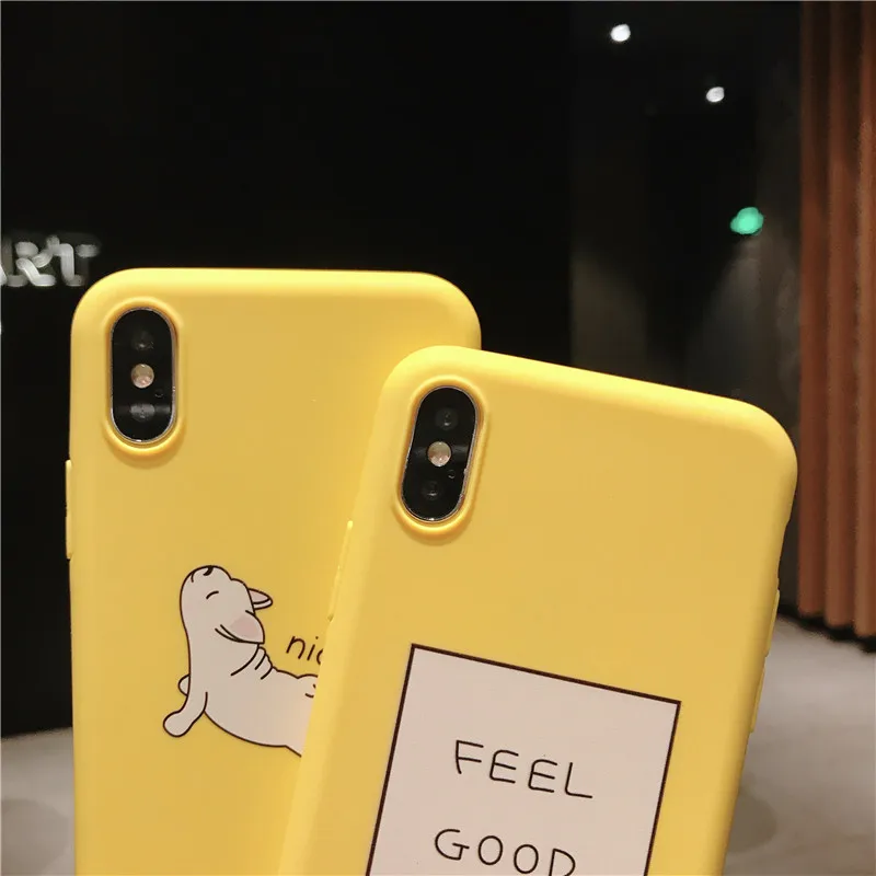 Ottwn Giraffe Kitten Case For iPhone X 8 7 6 6s Plus XR XS Max Cute Cartoon Animals Soft TPU For iPhone 5s SE Cover Phone Cases