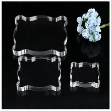 ZhuoAng выстроились штамповый блок прозрачный акрил Коврик для DIY прозрачные трафареты для скрапбукинга DIY альбом для скрапбукинга декоративный