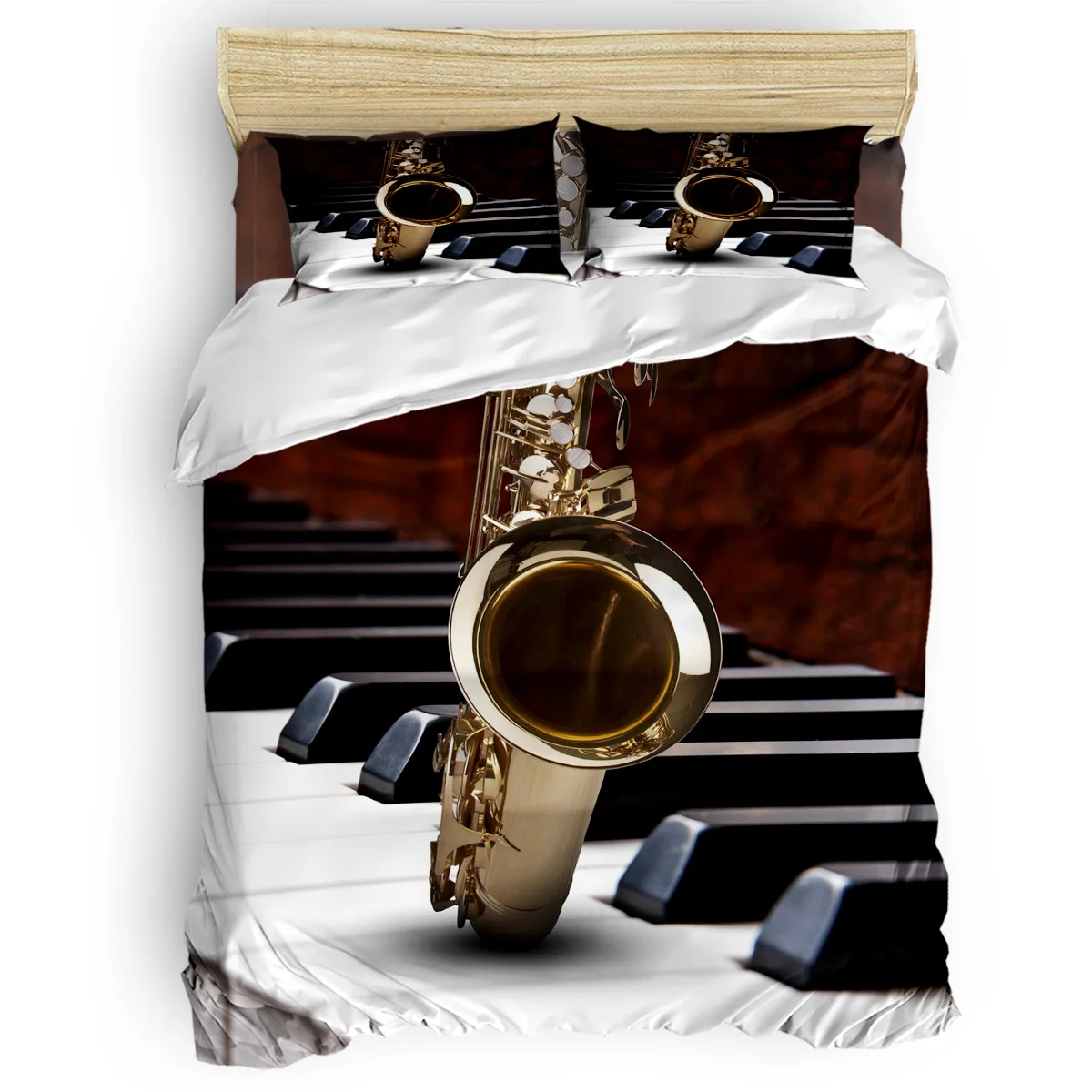 Musical Instrument Modern Saxophone Quilt Cover Bedding St