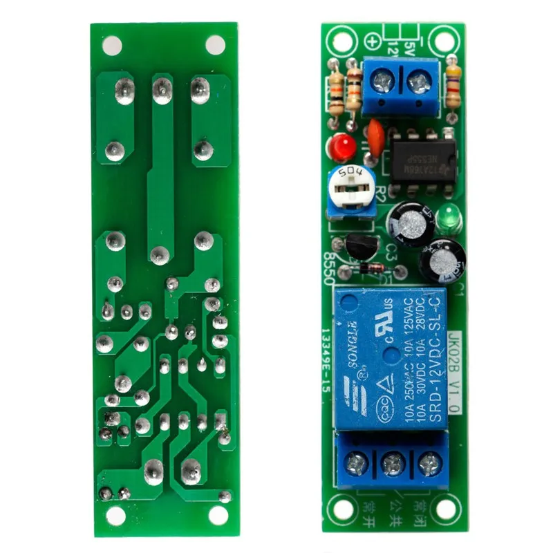 Таймер JK02B 0-60 секунд DC Регулируемая задержка 12 В Модуль входного реле