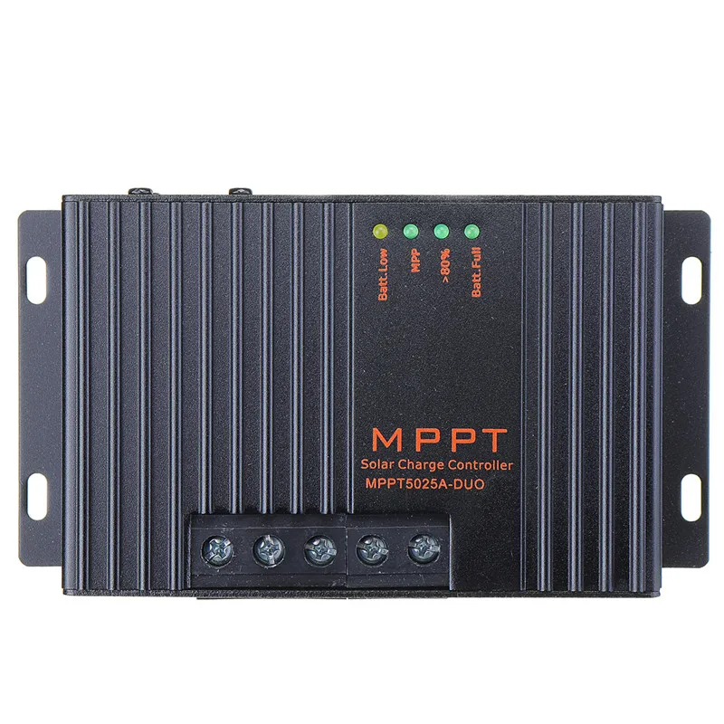 MPPT5025A-DUO MPPT 25A 12V Solar Charge Controller With LCD Solar Regulator For Solar Panel Charger 147x74x40mm