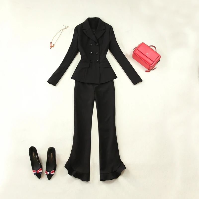 2019 New Womens Two Piece Sets Korean Woman Clothes Plus Size Tweed Tracksuit Solid Color Women's Overalls Suits | Женская одежда