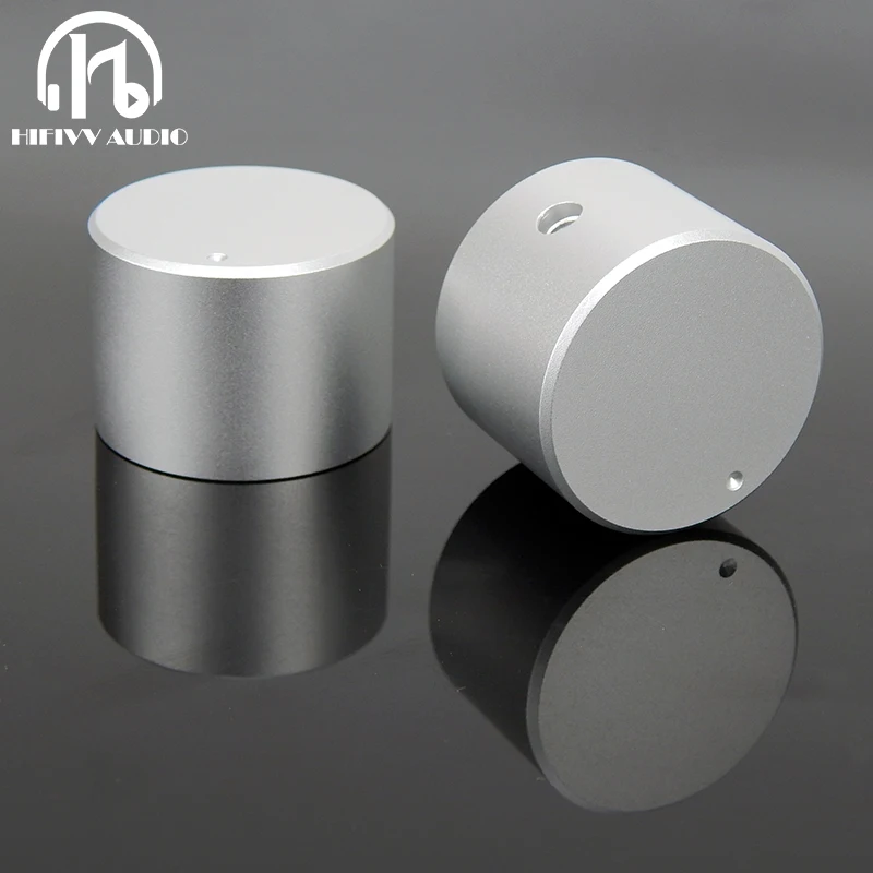 38*22mm high end amplifier volume knob solid aluminum CNC machined silver Lot*2 
