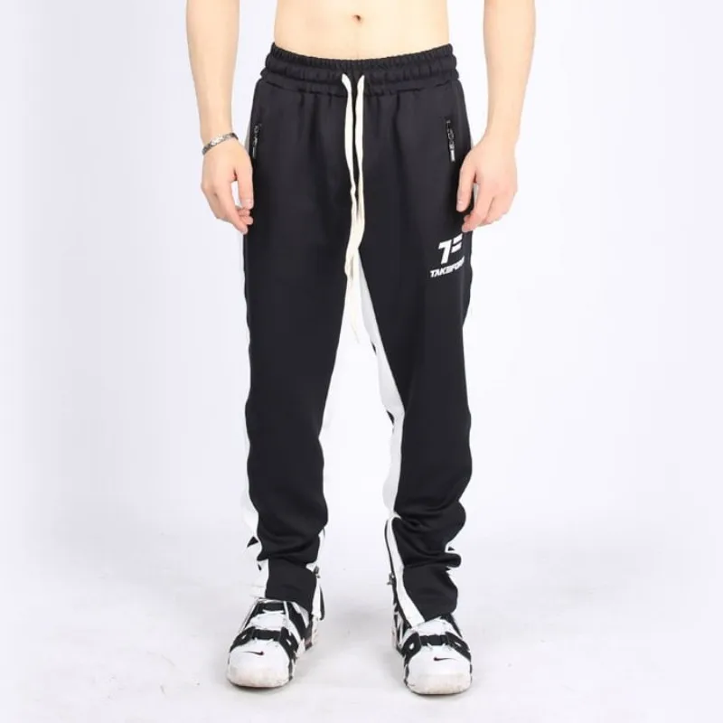 

2019 New Autumn Mens Sweatswear Pants Printing Side Stripe Pockets Men Vintage Sweatpants 353W17