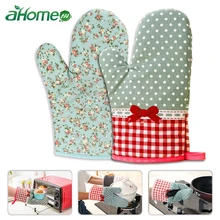 1 PIC кухонные перчатки выпечка микроволновая печь перчатки-Прихватки хлопок кулинарные рукавицы высокотемпературная теплоизоляция анти-обжиг
