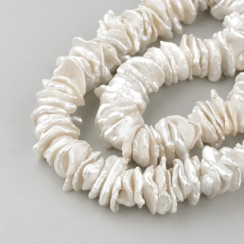 Античные белые нуклеированные жемчужные бусы Кеши жемчужные бусины для изготовления ювелирных изделий ожерелье браслет аксессуары украшения F80 - Цвет: G -  Beige