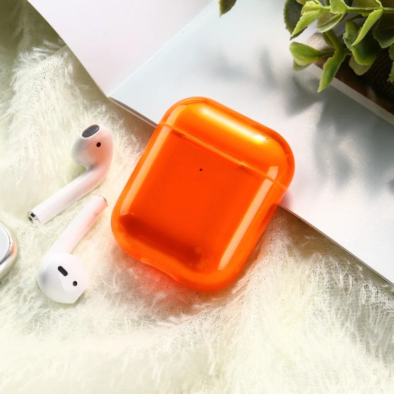 Для AirPods, карамельный цвет, чехол, милый прозрачный чехол, гарнитура для Airpods, тонкий чехол, защита для AirPods, зарядная коробка, Жесткий Чехол