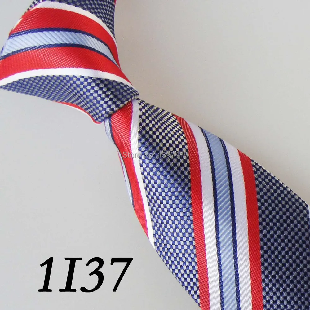 

2018 Latest Style Brand Tie Border Bright Red/Navy Blue/White/Gray Striped Design Tie Wedding&Men's Necktie&Unique Men's Necktie