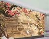 Beibehang 3d Wallpaper Custom Photo wallpaper Mural 3d Chinese style Relief Carved flower frame Crane Landscape 3d wallpaper ► Photo 2/3