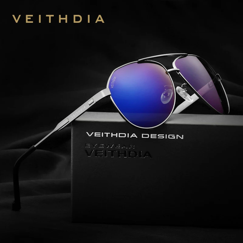 Мужские Винтажные Солнцезащитные очки VEITHDIA классические дизайнерские с