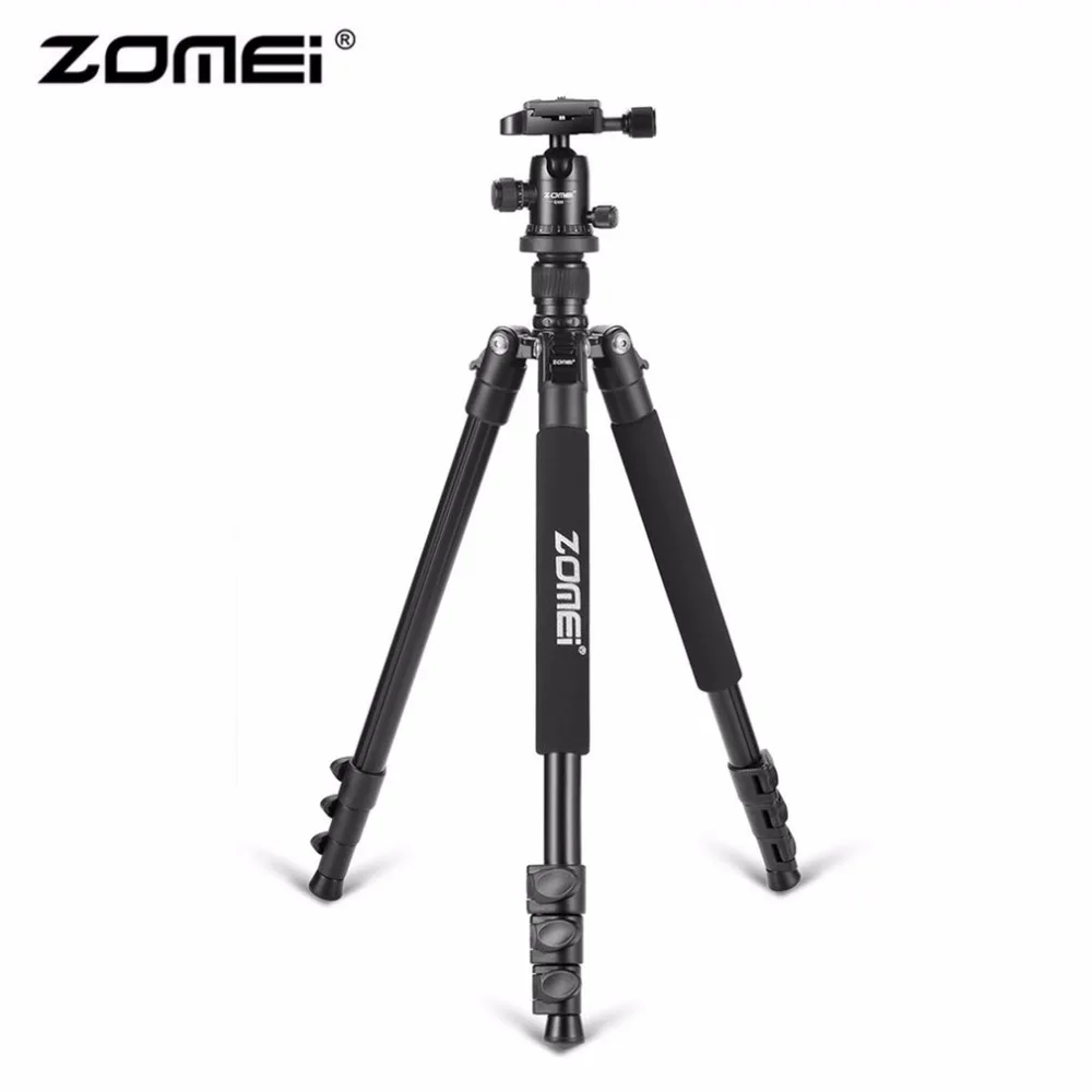 

Zomei Q555 Professional Aluminum Camera Tripod For DSLR Camera Ball Head Monopod Tripod Compact Travel Camera Stand For Canon