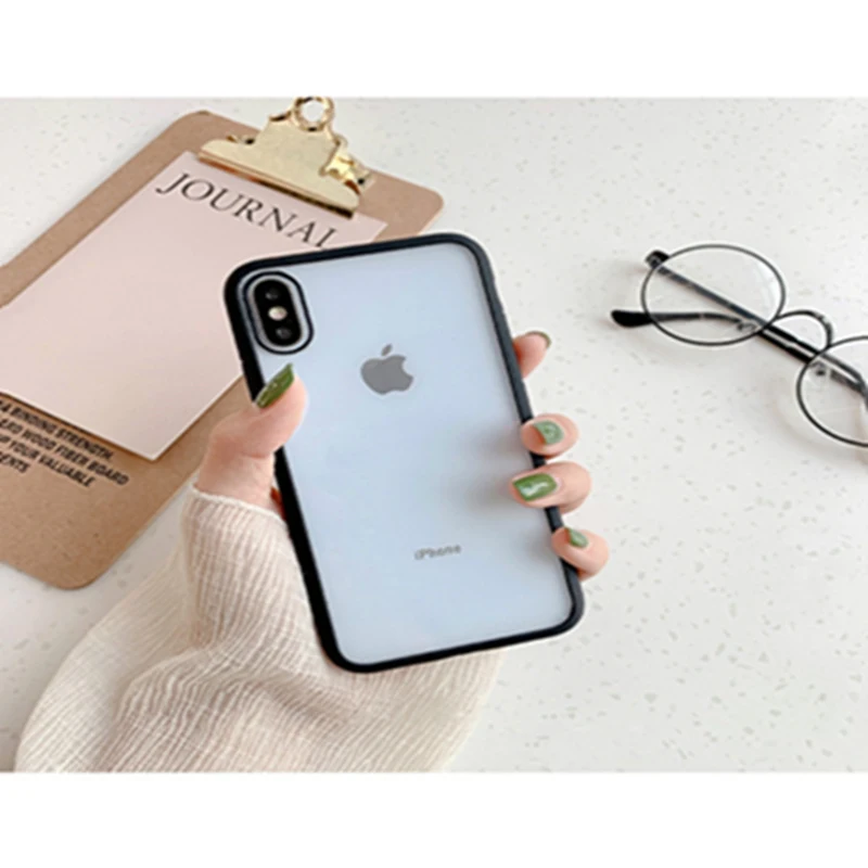 Простые однотонные Цвет рама дизайн, чехол для телефона для iPhone6 6s 6 plus 6s plus, 7, 8, 7 plus, 8 plus, Soft Shell iphoneXS Max/XR