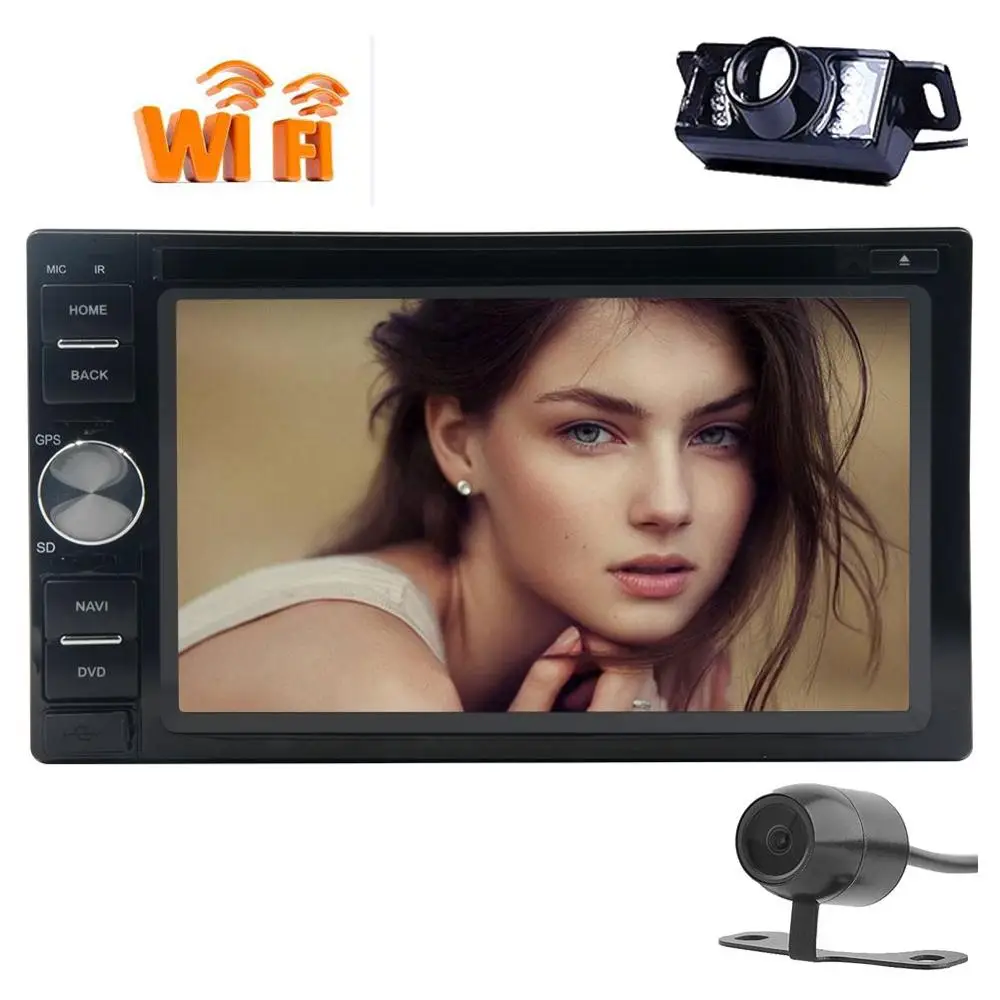 Flash Deal Android 6.0 Car Autoradio Stereo touch screen  Din GPS Navigator Head Unit BACKUP/FRONT CAMERA Wifi support 4G OBD2 1080p Video 2