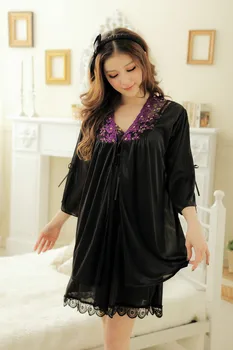

bathrobe sexy lace flower silk robe nightown dress set