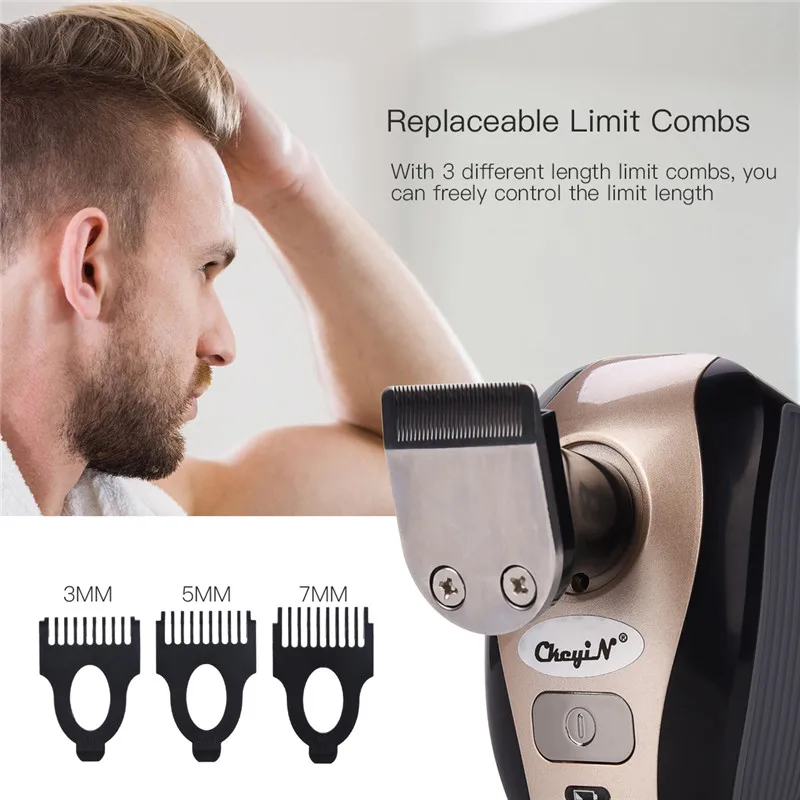 Navalha à Prova Máquina de Barbear Multifunções Barbeador Elétrico Profissional Barba Dwaterproof Água Flutuante Cabeça Cabelo Careca Clipper Grooming Kit 14 Eletrodomésticos
