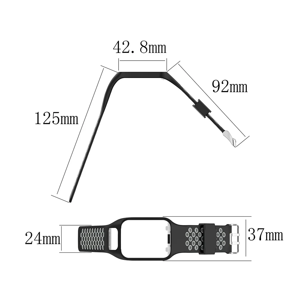 Мягкие силиконовые отверстия регулируемые часы наручный ремешок на замену Tomtom 2