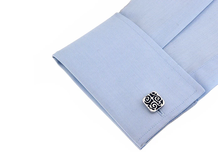IGame модная запонка звенья качественный латунный материал синий цвет Totems дизайн
