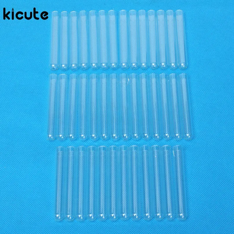

Kicute 40pcs/pack 13x100mm 10ml Borosilicate Transparent Glass Test Tubes U Shape Bottom School Supplies Lab Equipment