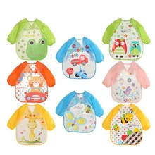 Г. Новое поступление, детские нагрудники EVA, детская одежда для еды детский халат с длинными рукавами для кормления, обеденная одежда Детский фартук QD41