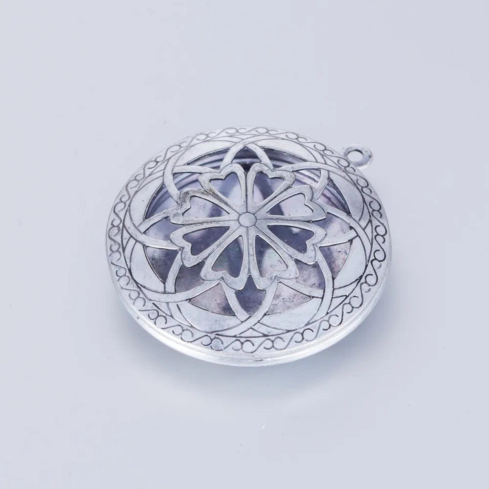 

10pcs Round Antique Vintage Memory Photo Pendant Aromatherapy Lockets Essential Oil Diffuser Lockets For Perfume DIY Jewelry