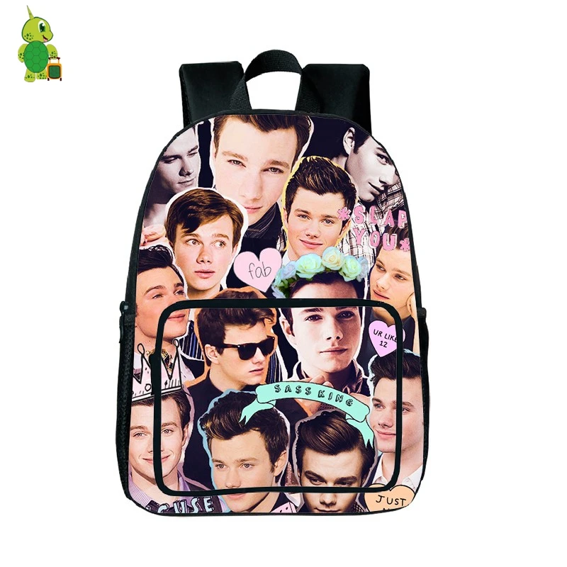 Glee Cast Overlay рюкзак для подростков девочек мальчиков школьные сумки Криса