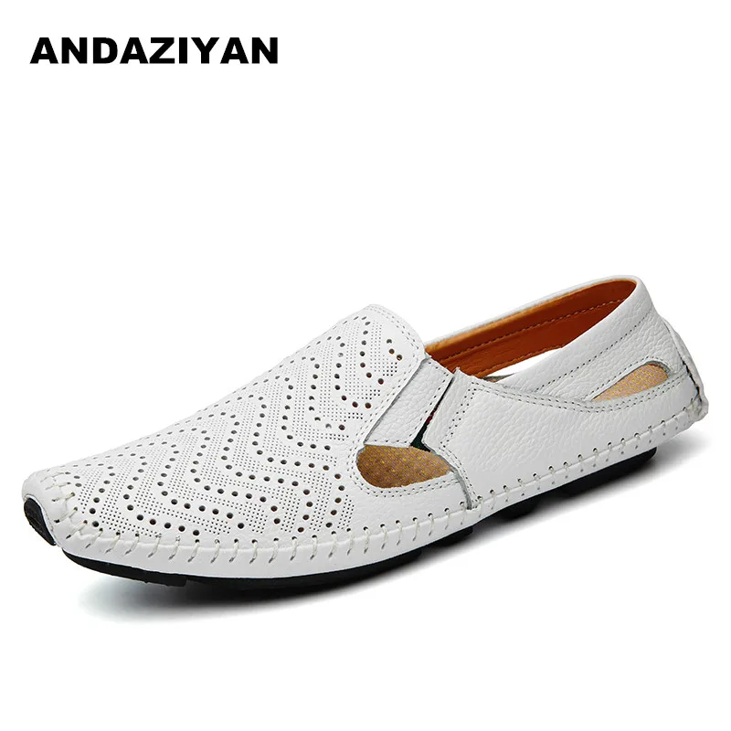 

Summer hollow shoes men's punching peas shoes casual driving hole shoes