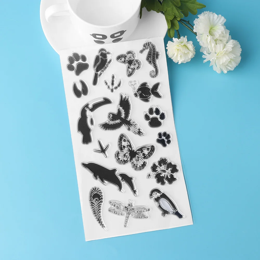 CHGCRAFT Vintage Tile Background Clear Stamp - 4.33x6.3 Inch Silicone Stamp For Scrapbooking, Cards, DIY Crafts