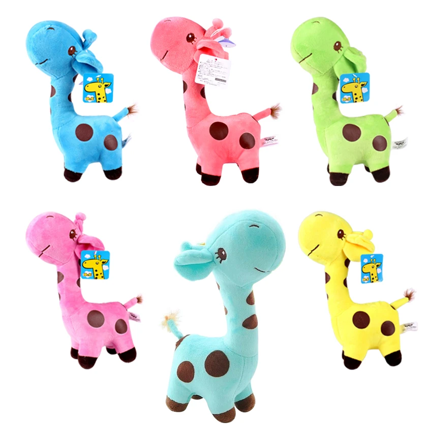 1pcs7-18cm-so-Cute-Baby-Toys-Rainbow-Giraffe-Plush-Toys-Dolls-For-Kids-Brinquedos-kawaii-gift