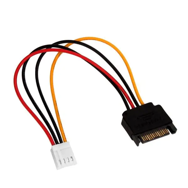 

20cm 4PIN to SATA Male Power Cable Cord Small Mouth Turn 15P 4P for SATA Power Transfer Z513