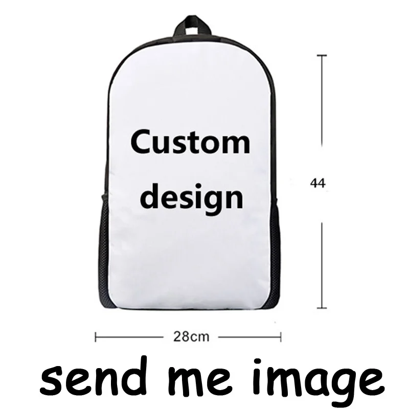 FORUDESIGNS/школьная сумка с милым принтом животных хаски, волка для подростков, мальчиков и девочек, 3D детская школьная сумка, детская школьная сумка - Цвет: send me image