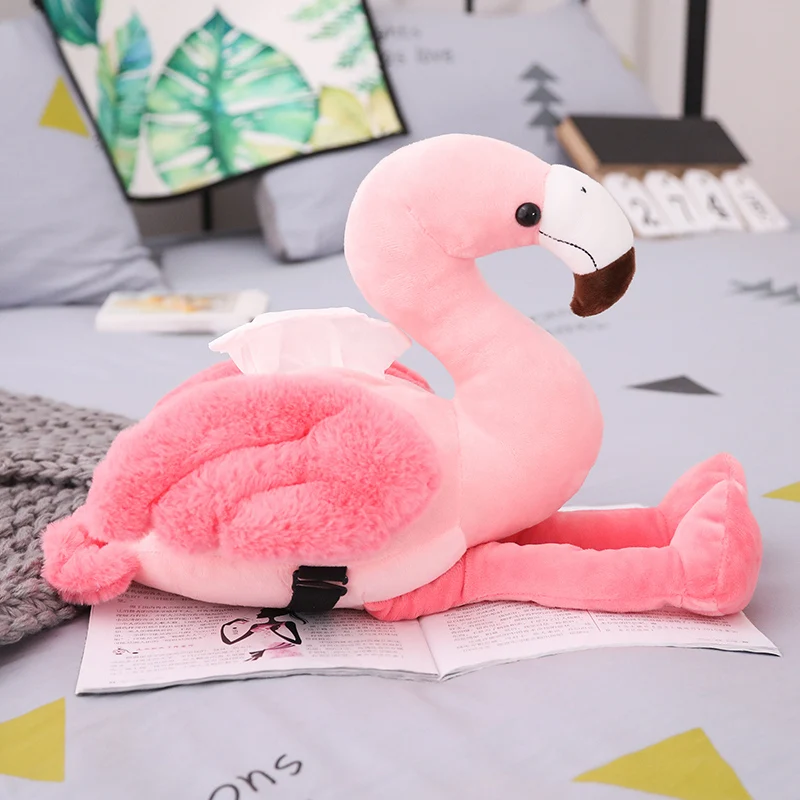 48 см Фламинго свинья в форме розовая птица плюшевая коробка для ткани чехол Салфетка бумажное полотенце держатель домашний магазин Декор подарок на день рождения игрушка