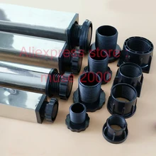 25 30 38 40 50 60 ABS пластик квадратная Регулируемая подставка для ног Концевая Трубная вставка заглушка для трубы Концевая кровать стол выравнивание стола