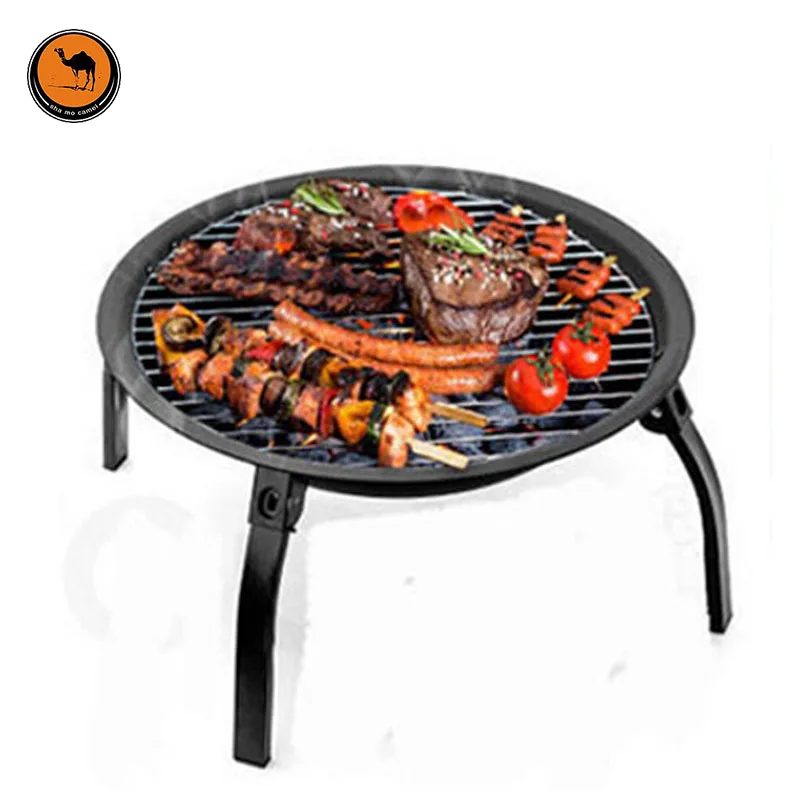 More Convenient BBQ Tools Round Pot Grill Barbecue Supplies Foldable Easily Cleaned and Move Can Fits Than 5 Person | Дом и сад