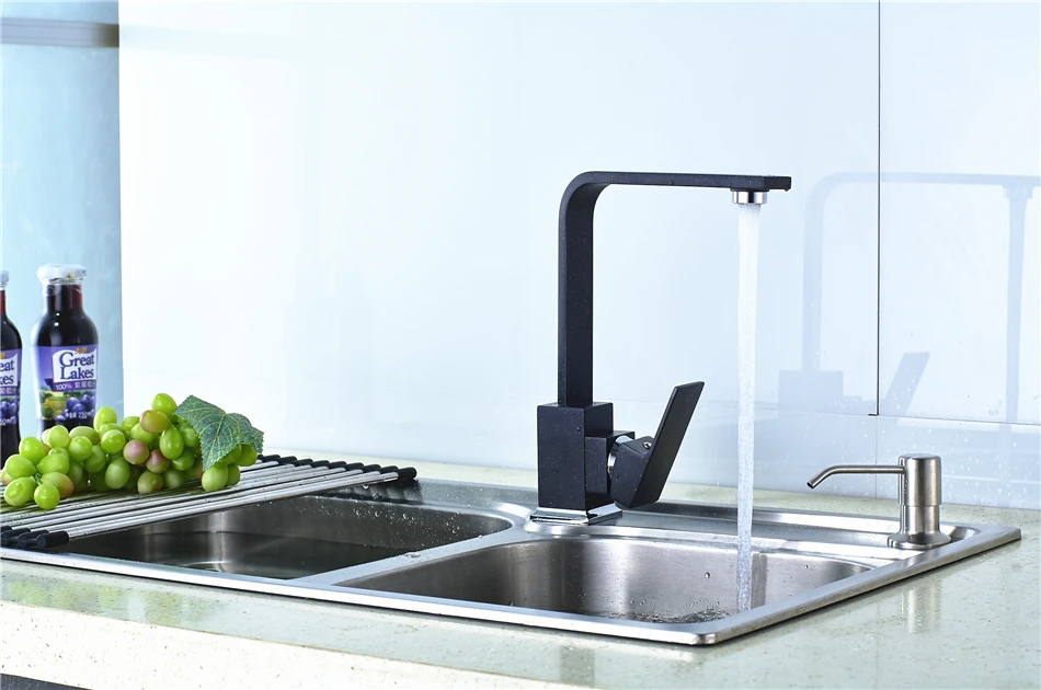 FACIIO Регулируемый водопроводный кран кухня смеситель черненые цвет смесители для умывальника детали кухонной раковины краны 360 градусов