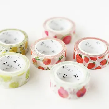 

1 pcs Hand-painted watercolor fruit series 1.5 cm X 7 m washi tape children DIY Diary decoration masking tape stationery tools