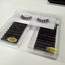 2 лотка/лот C D L Curl Индивидуальные ресницы наращивание ресниц ручной работы с бесплатными полоски ресниц Корея шелковые ресницы