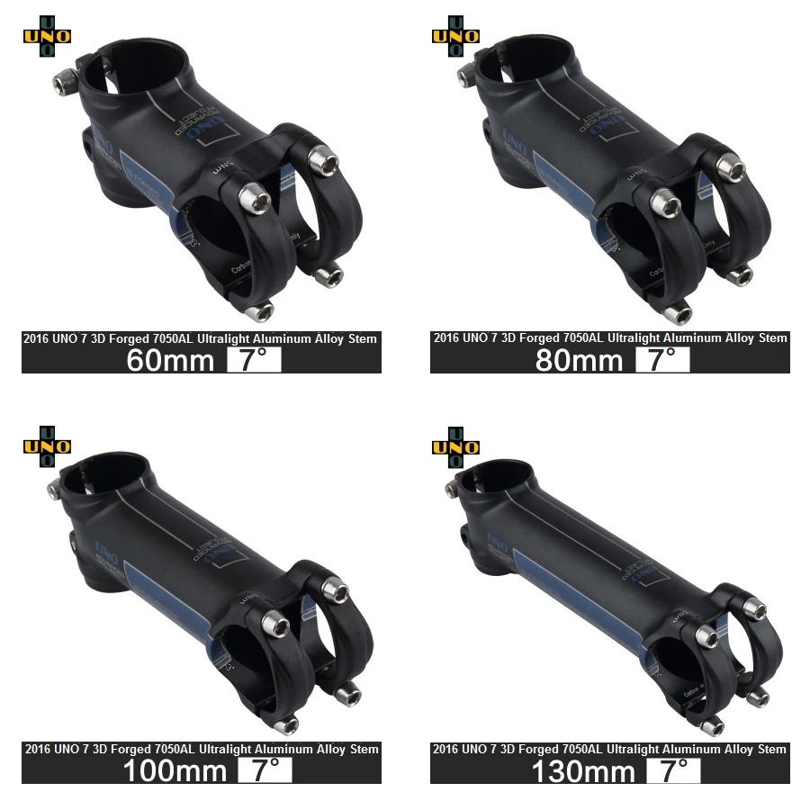 

UNO 7 Original 3D Forged 7050AL Ultralight Road Bike Stem 2016 Design 7/17 31.8 Blue Coated Aluminum Alloy Mountain Bike Stem