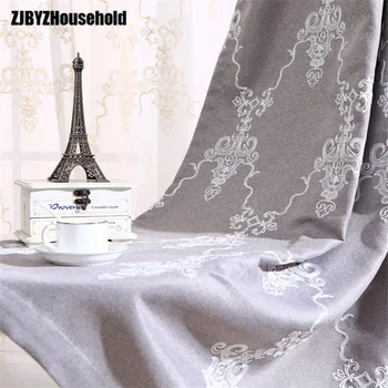 

Lighthouse Contemporary Contracted Shading Gray Cotton Embroidered Curtain Product Curtains for Living Dining Room Bedroom