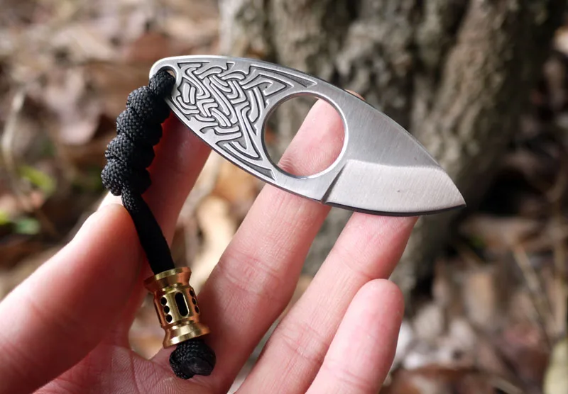 58HRC многофункциональный карманный нож с кожаной оболочкой портативный брелок для кемпинга ножи Самообороны выживания тактический инструмент