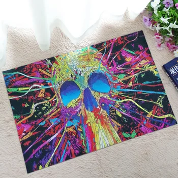 

CAMMITEVER Skull Bathroom Kitchen Carpet Kids Room Doormats Area Rug for Living Room Non-Slip Tapete Alfombras