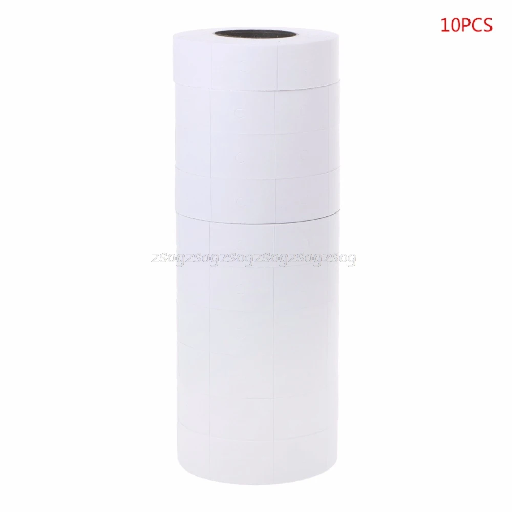 

10 Rolls Price Label Paper Refill Tag Mark Sticker Double Row For MX-6600 Labeller Gun Spines Office Binding Supplies N27