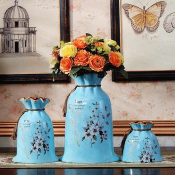 

pastoral village flower vase sack ceramic tank European style of the ancient decorative arts and crafts ornaments