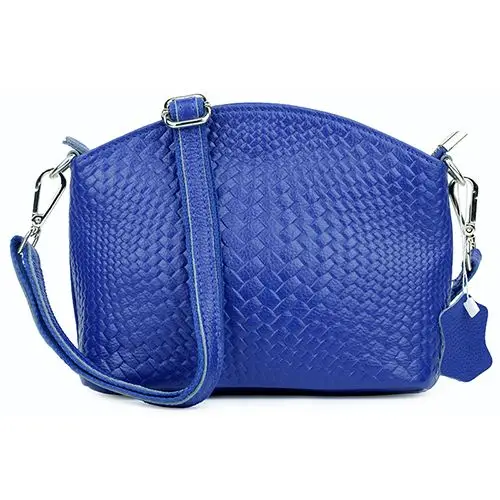 Новые поступления Премиум Натуральная Кожа Модная вязаная стильная женская сумка Bolsas Feminina женская кожаная сумка - Цвет: Royal Blue