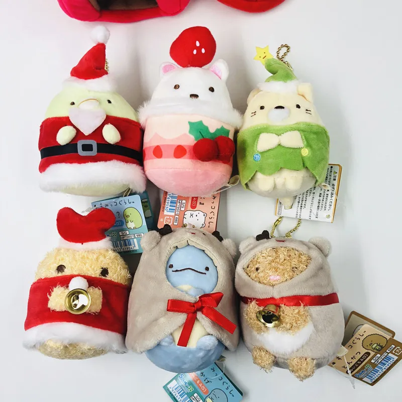 8 шт./компл. Новая Рождественская версия San X Sumikko Gurashi мягкие игрушки брелок