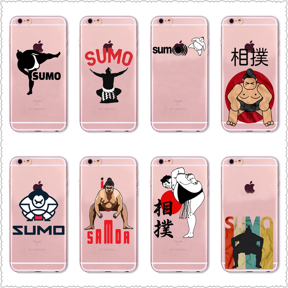 fashion manga cute Sumo Case For iPhone X XS XSMA XR for SamsungS7 S8 S9 YOUR SLOGAM HERE Silicone Phone Cover