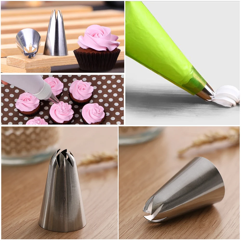 1PC New Useful Nice 333 Large Rose Cream Icing Piping Nozzle Stainless