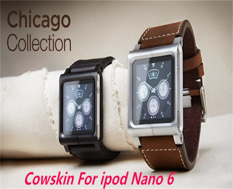 bilder für Luxus Einsatz stil Multitouch Alle Metall Aluminium rahmen + PU Lederarmband Abdeckung fall Für Apple iPod nano generation bilder für Luxus Einsatz stil Multitouch Alle Metall Aluminium rahmen + PU Lederarmband Abdeckung fall Für Apple iPod nano generation
