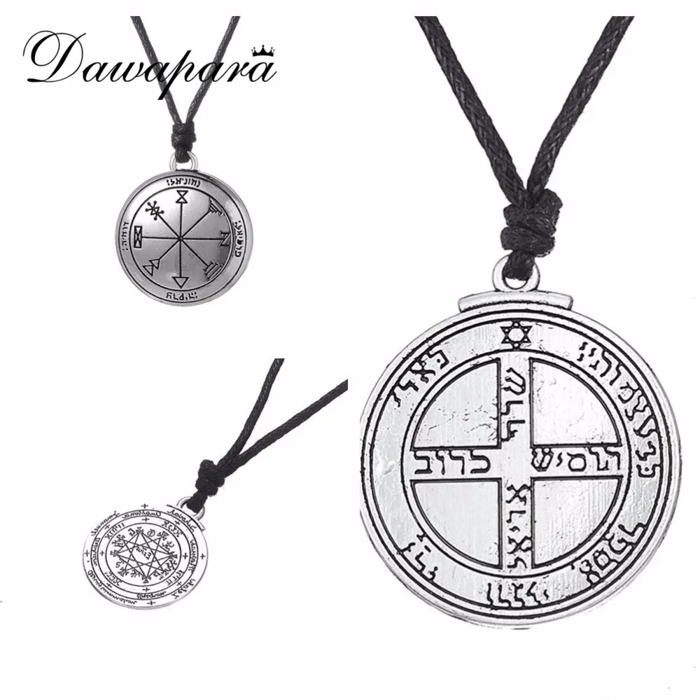 Dawapara ожерелье Соломон печать кулон талисман Pentacle of Jupiter kabbalah Wiccan Большое модное