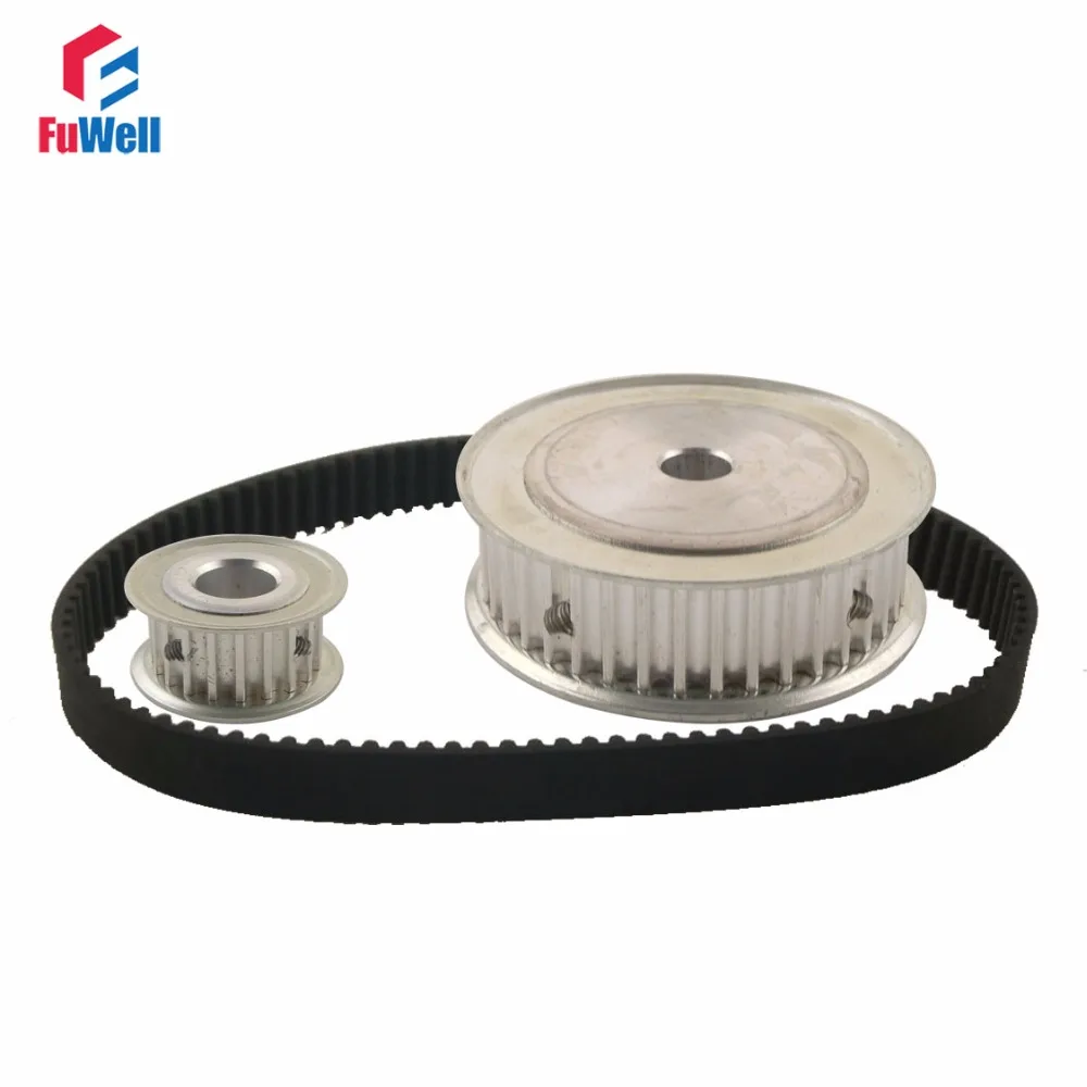 HTD5M Reduction Timing Belt Pulley Set 15T60T 14/41 Ratio 80mm