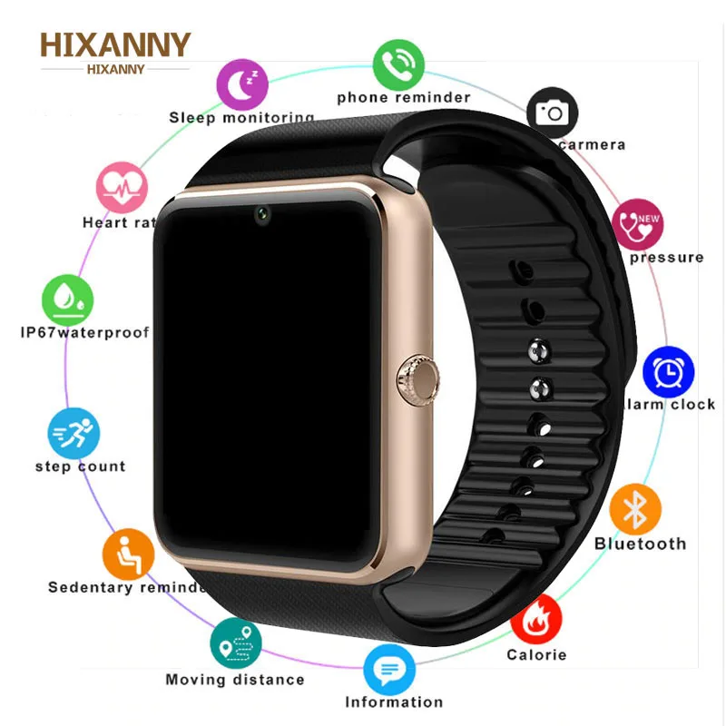 Смарт-часы с Bluetooth для Iphone, телефонов, huawei, samsung, Xiaomi, Android, поддержка 2G, SIM, TF карта, камера, умные часы, PK, X6, Z60